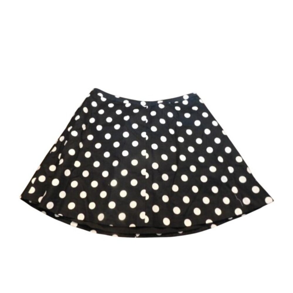 CeCE Size 22W Black White Polka Dot Lined Plus Size Skirt NWT $99